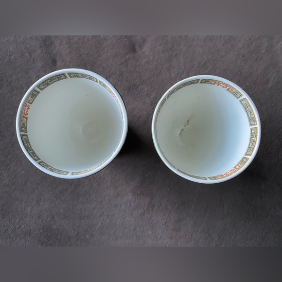 2 Vintage Maddock Royal Vitreous England 'Indian Tree' Gold Trim Double Egg Cups - Picture 2 of 6